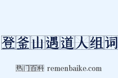 登釜山遇道人组词是什么意思的图片